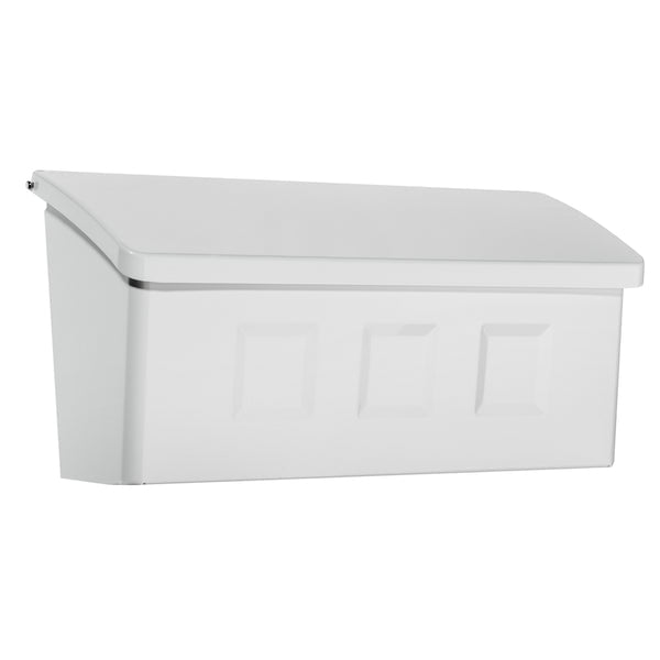 Small White Powder Coated Steel Wall Mount Mailbox