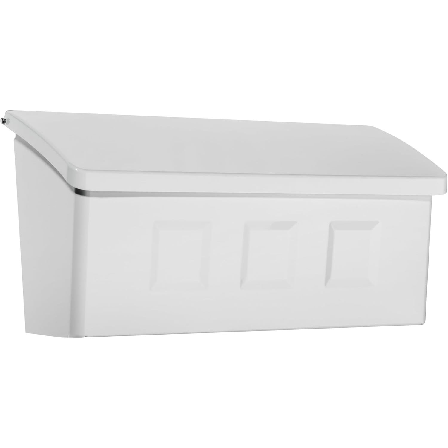 Architectural Mailboxes Wayland Galvanized Steel Wall Mount Mailbox, 2689W-10, White, Small Capacity
