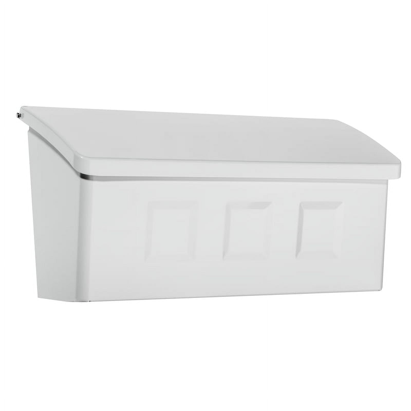 Small White Powder Coated Steel Wall Mount Mailbox