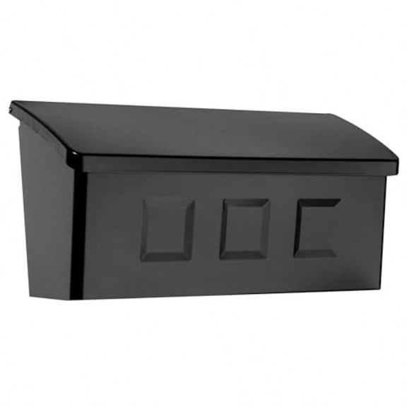 Architectural Mailboxes Wayland Vertical Wall-Mounted Mailbox for Outside Rust-Resistant Gaanized Steel Metal Small Mail Box Black