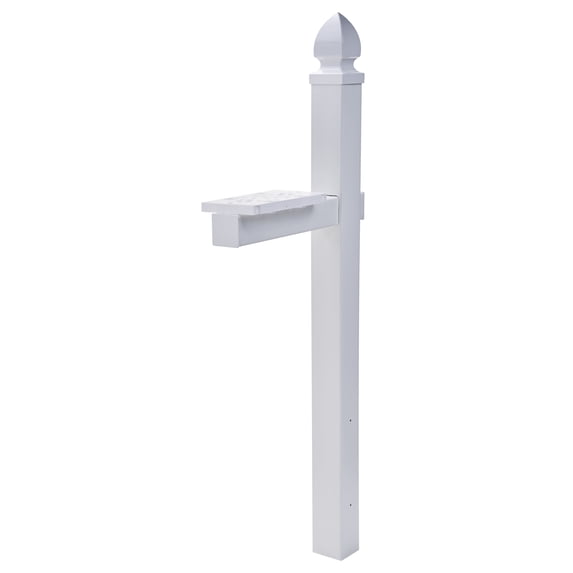 Architectural Mailboxes Whitley 4x4 Slip Over Plastic, Mailbox Post in White