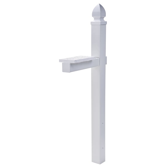 Architectural Mailboxes Whitley 4x4 Slip Over Plastic, Mailbox Post in White