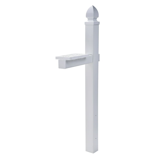 Architectural Mailboxes Whitley 4x4 Slip Over Plastic, Mailbox Post in White