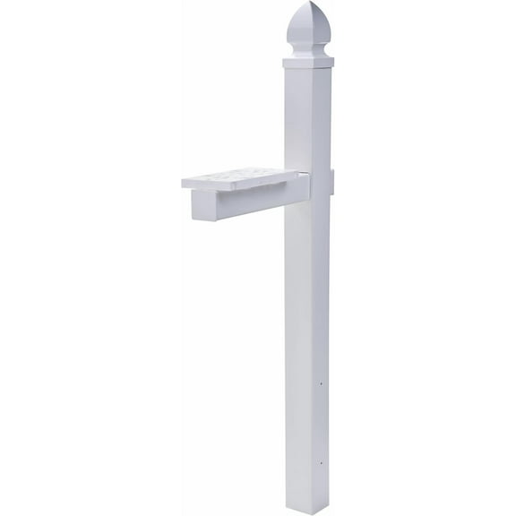 Architectural Mailboxes Whitley Plastic Mailbox Post, Compatibility Code A, B, C, WP000WAM, White