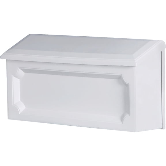 Architectural Mailboxes Windsor Small, Plastic, Wall Mount Mailbox, White, WMH00WAM