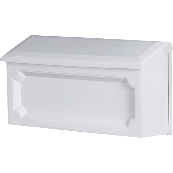 Architectural Mailboxes Windsor Small, Plastic, Wall Mount Mailbox, White, WMH00WAM