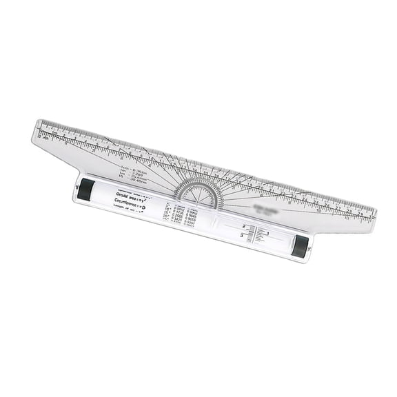 Architectural Parallel Scale Ruler Plastic Rolling Drawing Ruler Measuring Tool for Technical Engineering Sketching