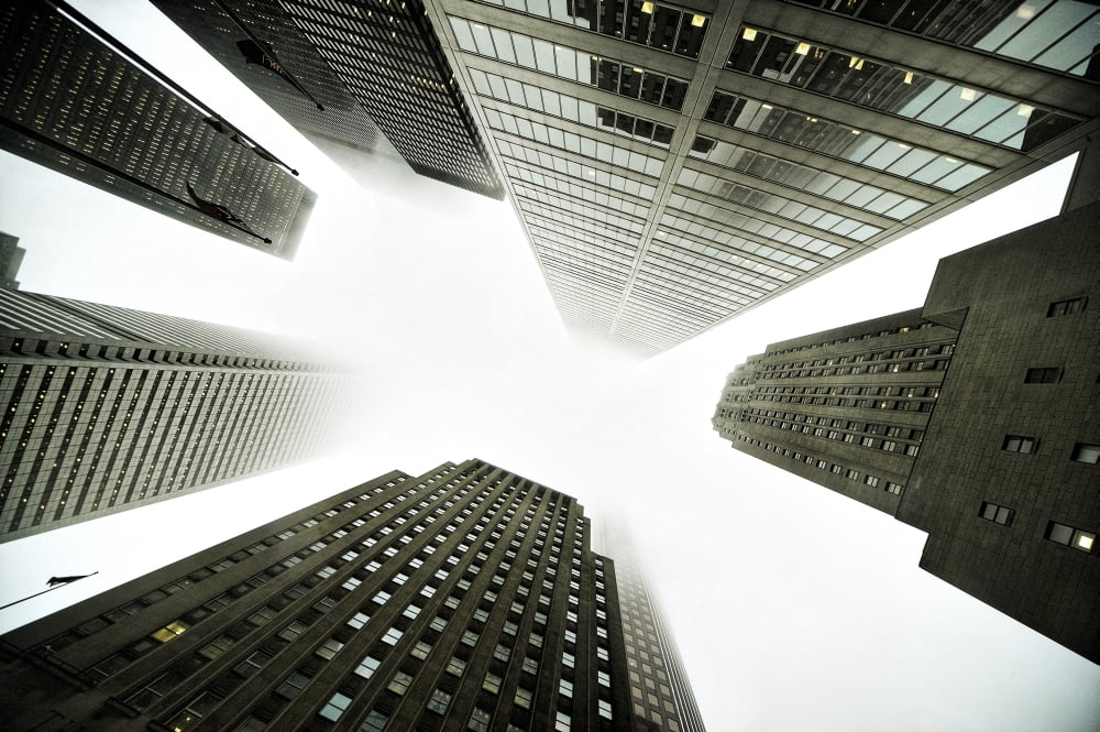 Architectural Photographs Of Business District In Toronto Ontario Canvas Art - David Wile  Design Pics (36 x 24)