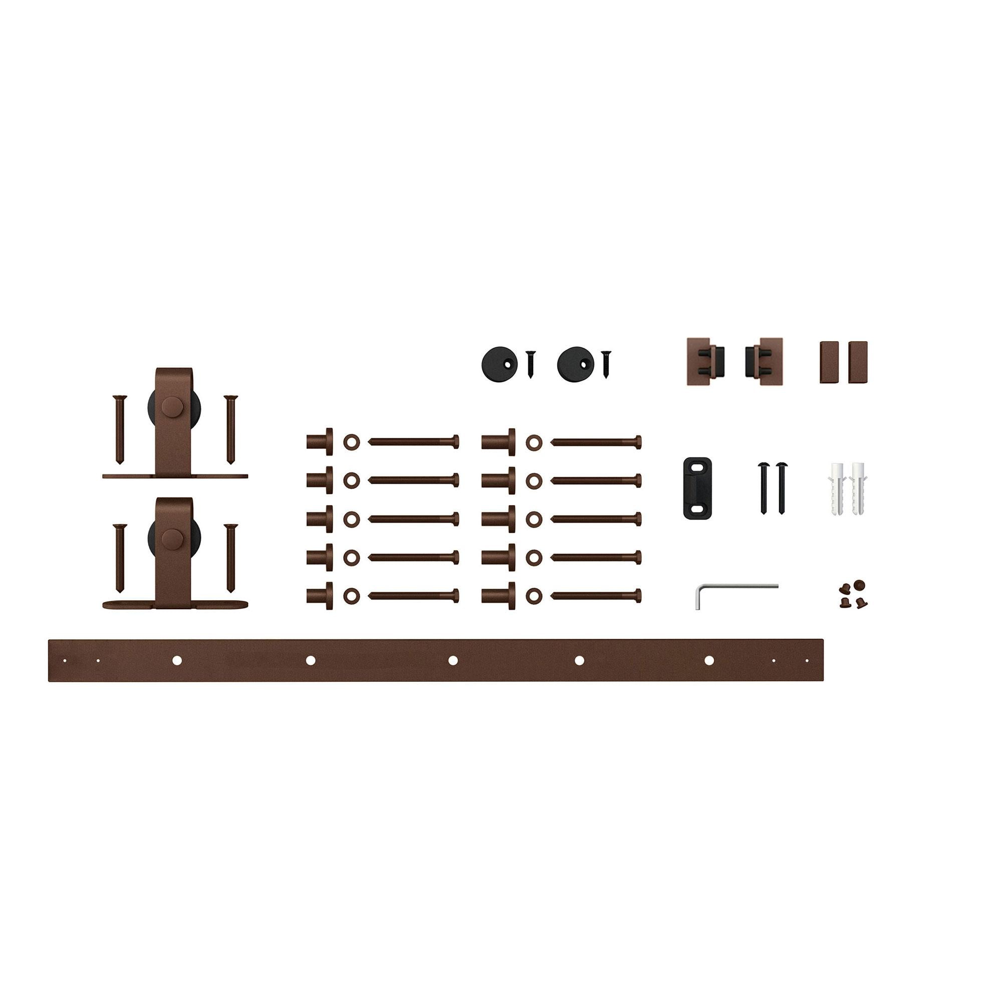 72-Inch Oil-Rubbed Bronze Mini Sliding Barn Door Hardware Kit
