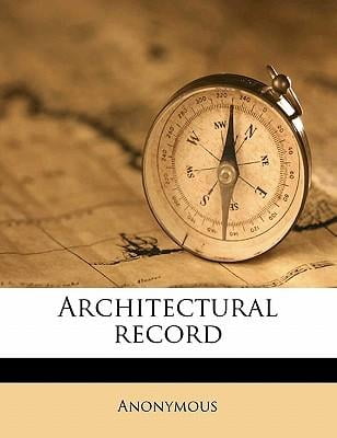 Architectural Recor, Volume 4 Paperback
