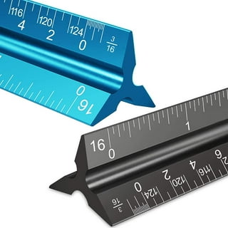 2 Pack 6 Inch Architectural Rulers, Small Scale Ruler Pocket Mini Engineer  Scale Ruler for Architects Engineering, Artists, Draftsman Drawing