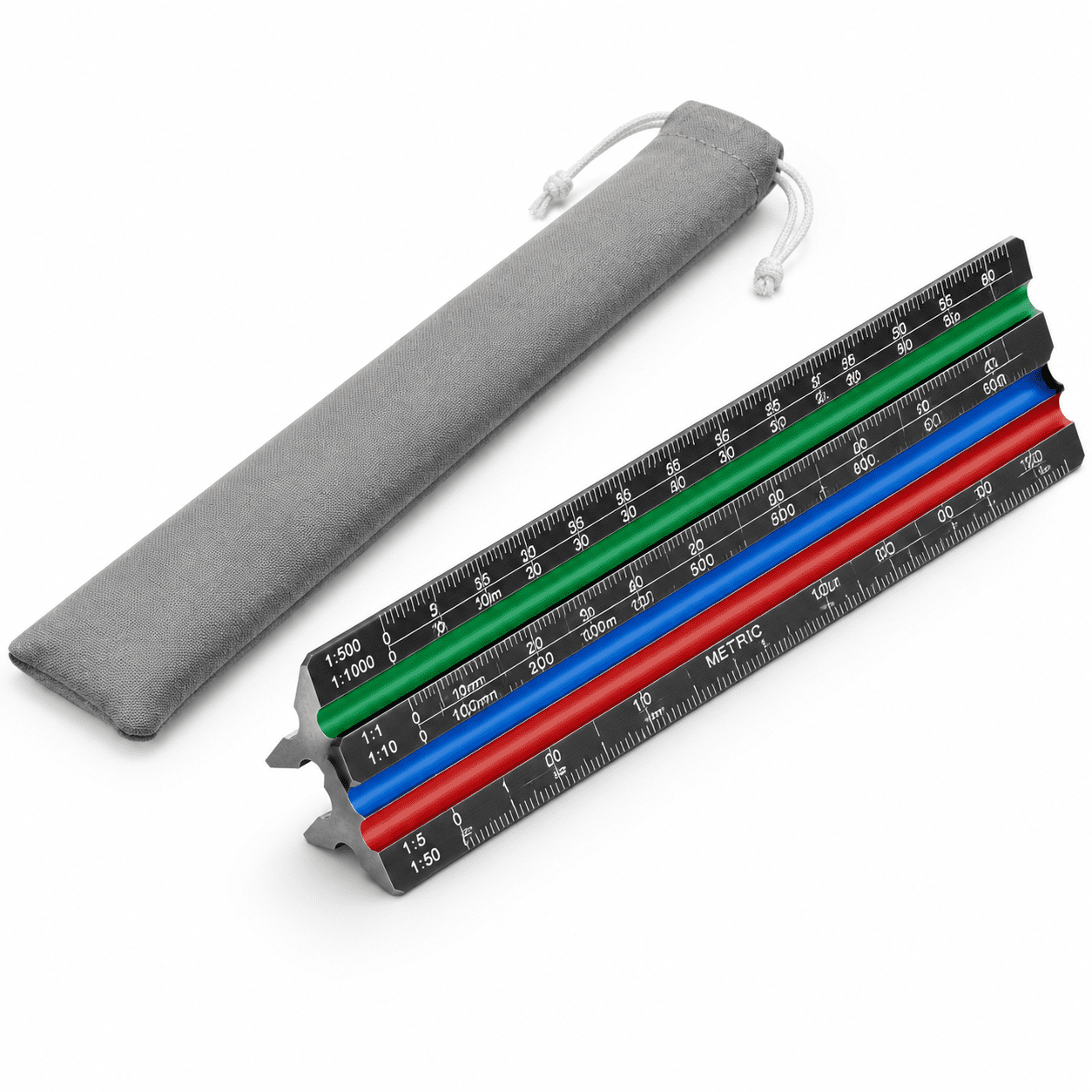 Simple Mm Ruler Architectural Scale Ruler 12 Inch Aluminum Black Metric - Walmart.com