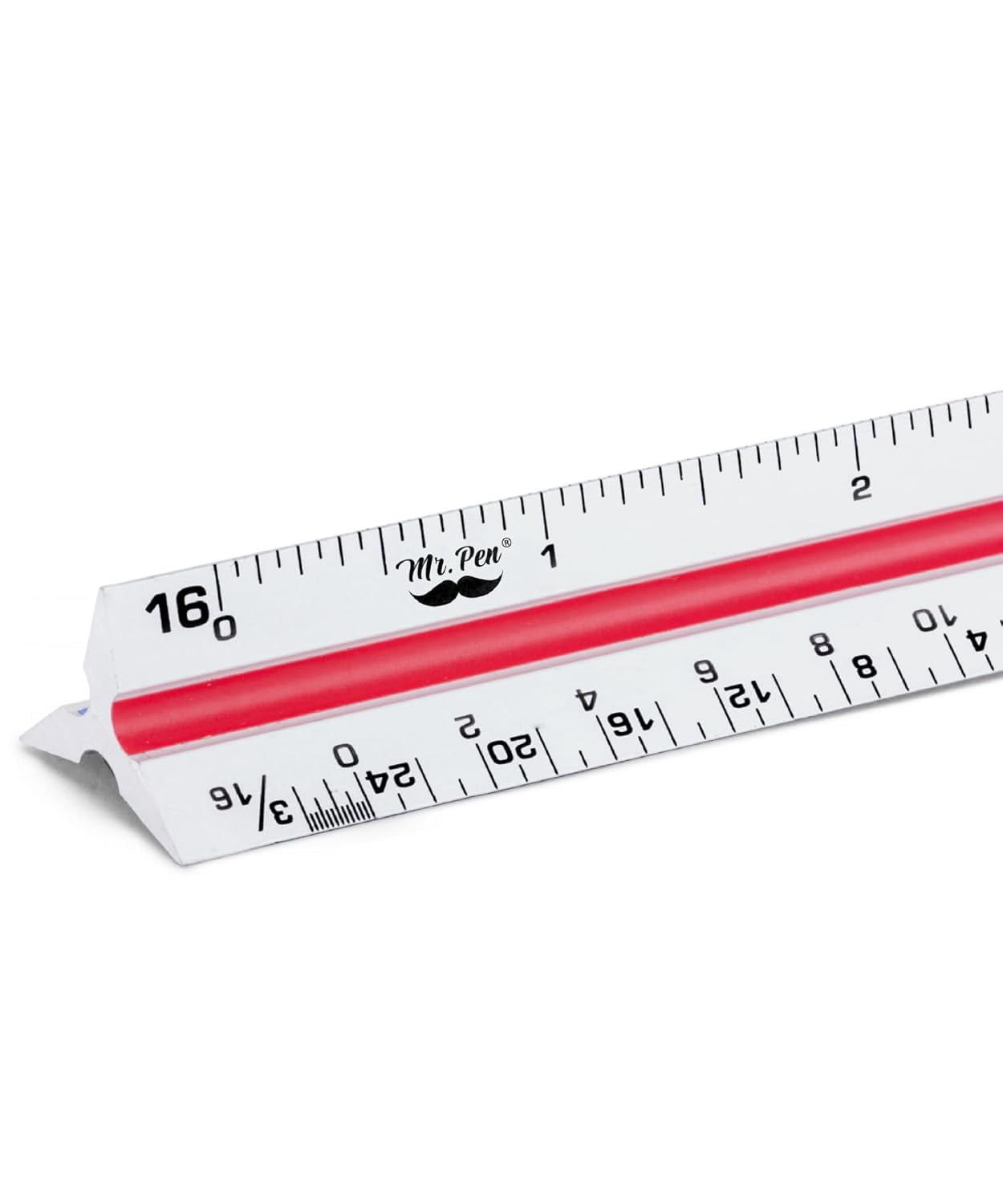 Architectural Scale Ruler, 12 Inch, White, Contractor's Scaling Drawing ...