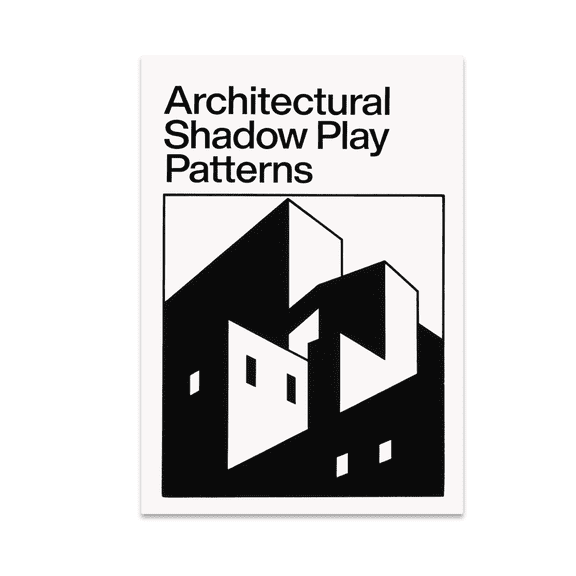 Architectural Shadow Play Patterns - Modern Wall Art Enthusiast - 13x19 Poster Print