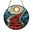 Architectural Stair Scene Decorative Window Hanging – Stained Glass ...