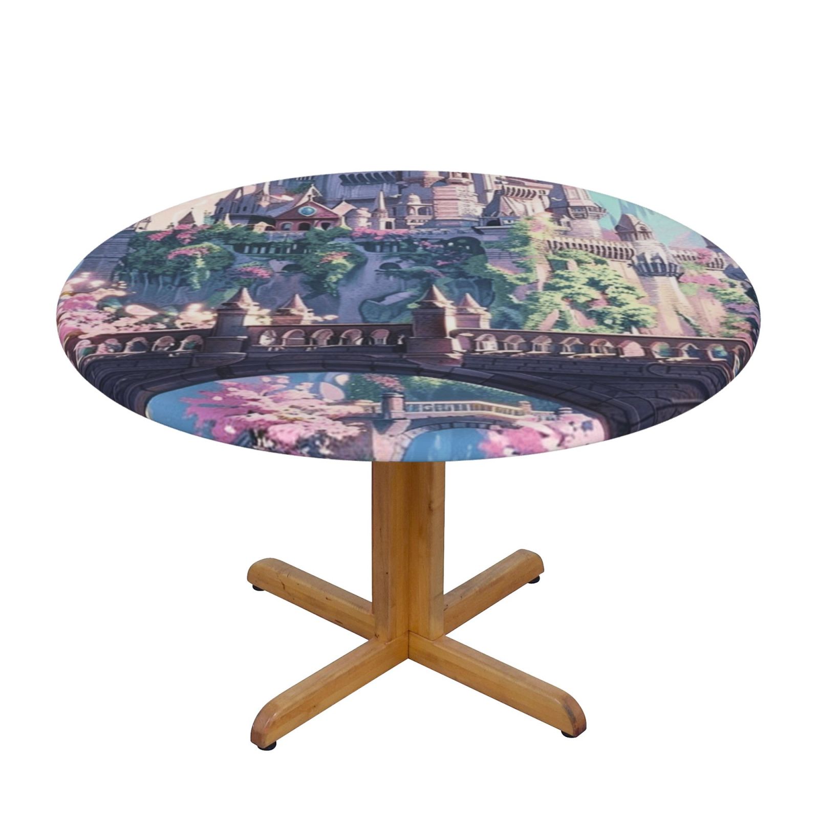 Architectural art features Tablecloth with Elastic EdgeWaterproof