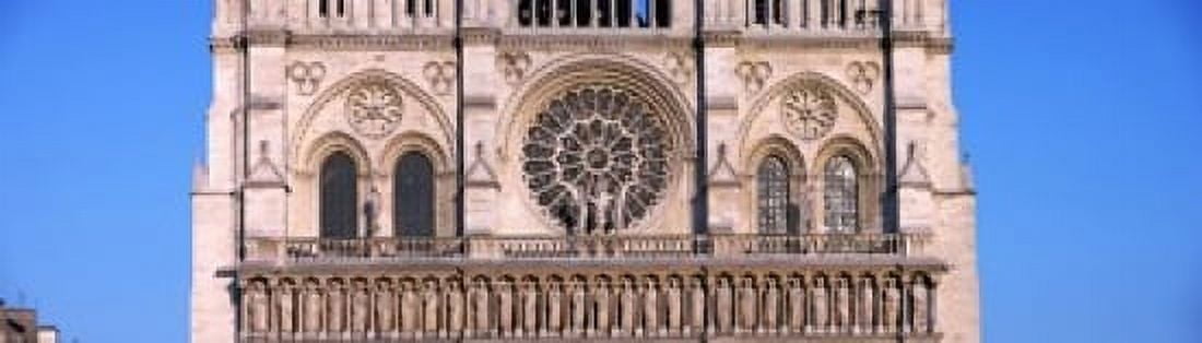 Architectural detail of a cathedral Notre Dame de Paris Paris Ile-de-France France Canvas Art - Panoramic Images (40 x 12)