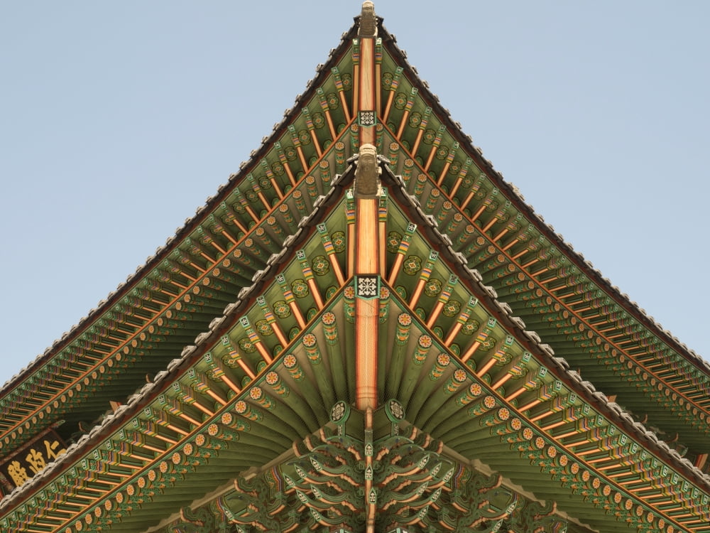 Architectural details of Changdeokgung Palace Seoul South Korea Canvas Art - Panoramic Images (18 x 24)