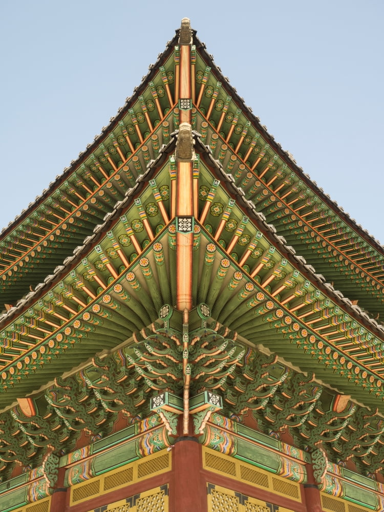 Architectural details of Changdeokgung Palace Seoul South Korea Canvas Art - Panoramic Images (18 x 24)