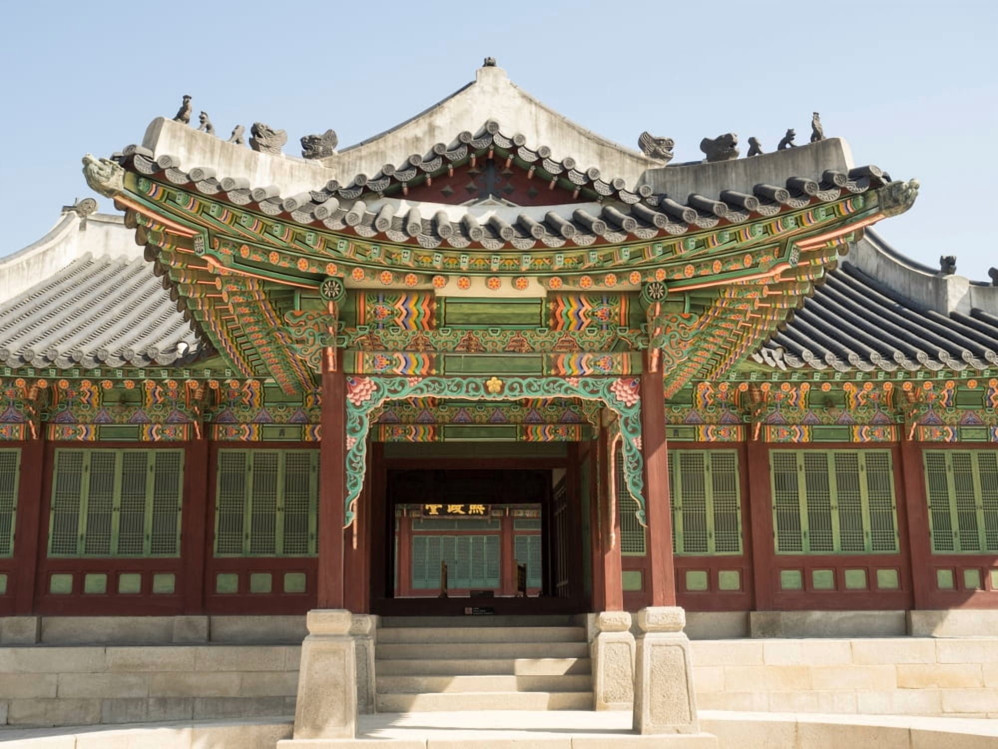 Architectural details of Changdeokgung Palace Seoul South Korea Canvas Art - Panoramic Images (24 x 36)