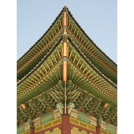 Architectural details of Changdeokgung Palace Seoul South Korea Poster Print