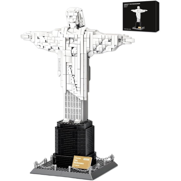 Architecture Christ The Redeemer Statue Building Blocks Sets Brazil Jesus Building Kits Model Toys Gift for 973 PCS