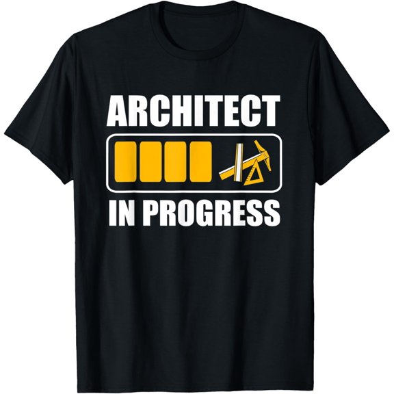 Architecture Graduating Student Architect In Progress Funny Creative Graphic T-Shirt