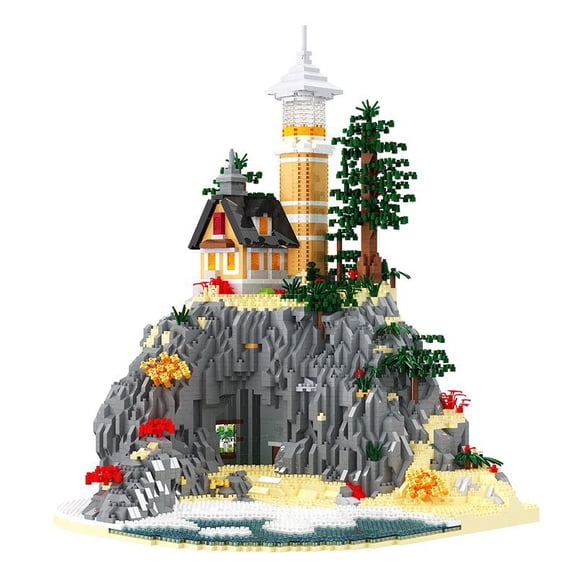 Architecture Island Cave Lighthouse Micro Building Blocks Sets5686PCS- Building Block Model Gifts and Unique Collectibles Suitable for Children and Adult Creative Enthusiasts