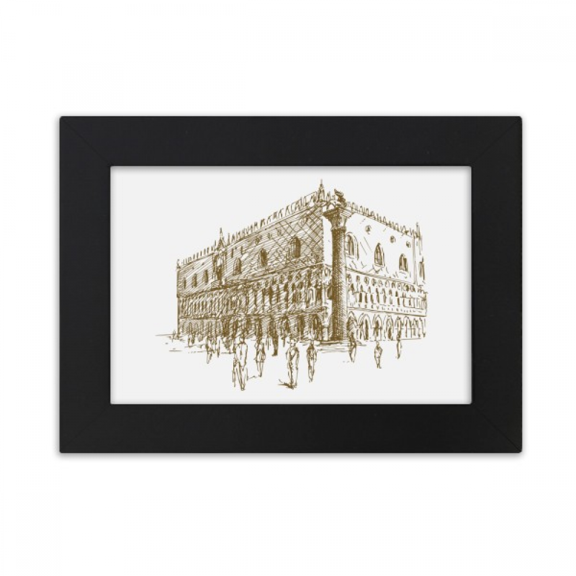 Architecture Landmark Sketch Landscape Desktop Photo Frame Ornaments Picture Art Painting
