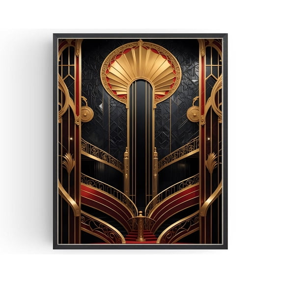 Architecture Poster 1920 Gatsby Style Wall Art Vintage Dressing, Art Deco Gifts, Poster Only