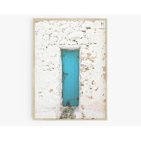 Architecture Print, Old Turquoise Door Wall Art Print, Blue Door Art, Boho Decor, Travel Poster, Wall Art, Modern Wall Decor, 8x12 UNFRAMED