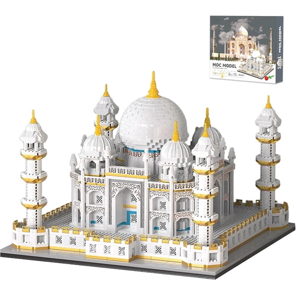 Architecture Taj Mahal Micro Mini Building Blocks Set,Landmarks Collection, Display Model Gift for (4030 Pieces)