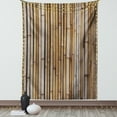 thumbnail image 1 of Architecture Tapestry, Real Life Image of a Close Up View of a Fence Made out of Dry Bamboo, Wall Hanging for Bedroom Living Room Dorm Decor, 40W X 60L Inches, Cocoa and Pale Taupe, by Ambesonne, 1 of 5