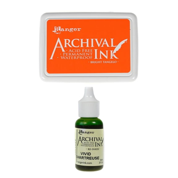 Archival Ink bright tangelo, 1/2 oz., re-inker bottle (pack of 6)