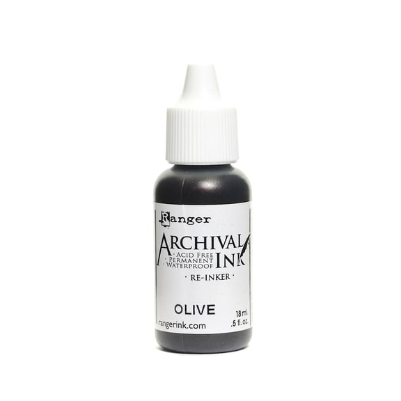 Archival Ink olive, 1/2 oz., re-inker bottle (pack of 6)