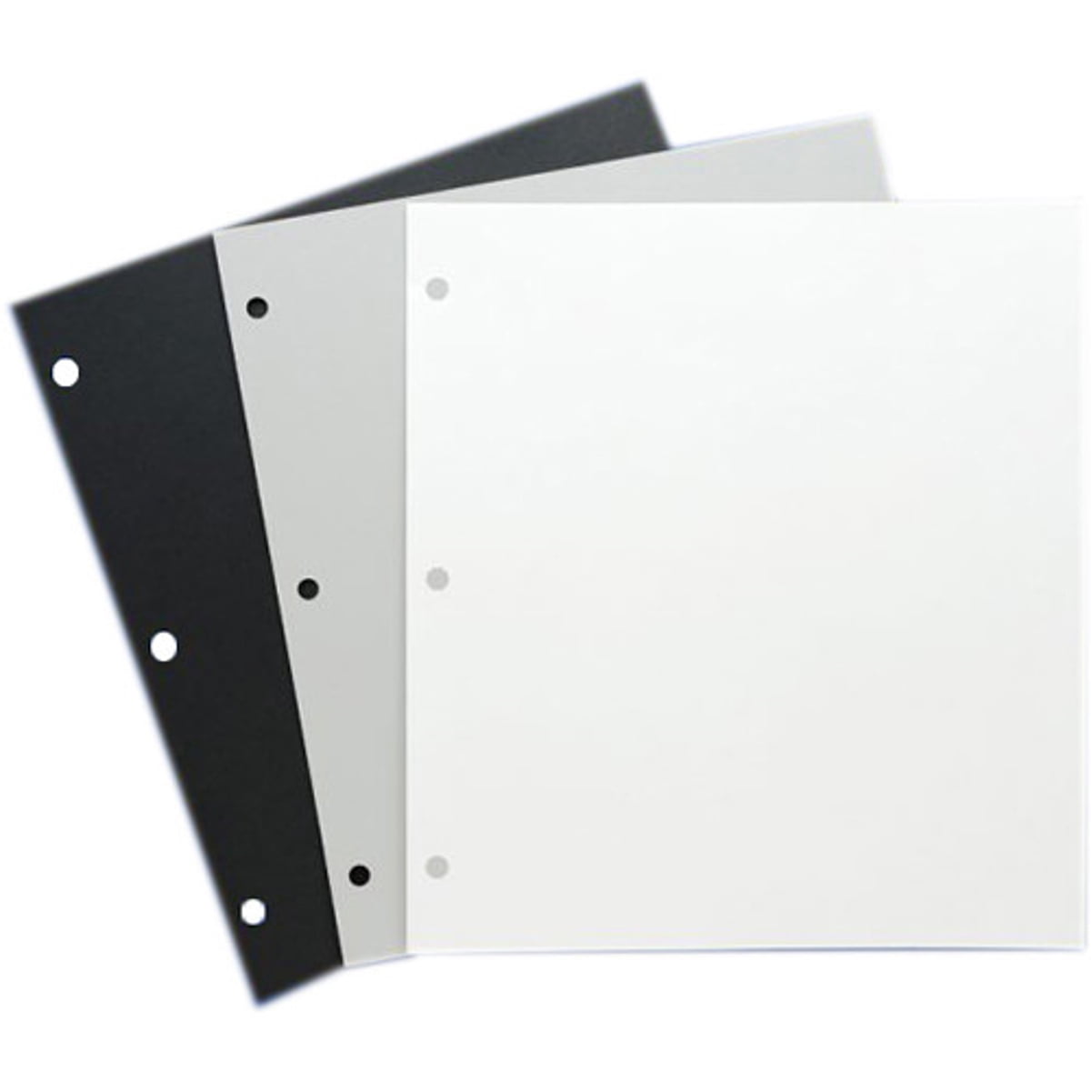 Archival Methods 10x11" Archival 3-Hole Mounting Pages for 3-Ring Binders & Albums, 10 Point Cardstock, 25 Pack, White