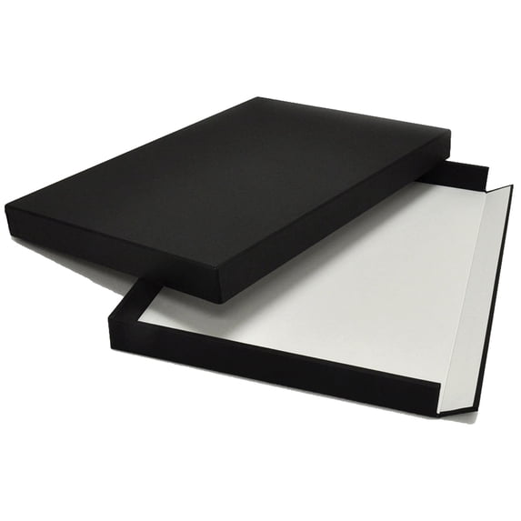 Archival Methods 17.5x22.5x1.5" Museum Drop Front Box, Black