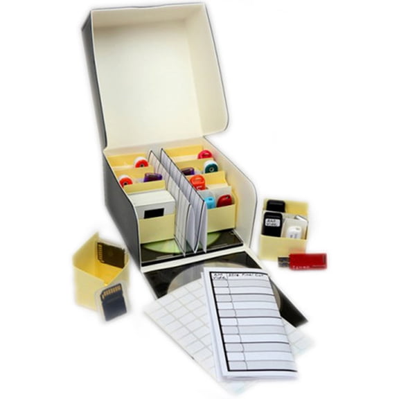 Archival Methods 5.12 x 5.87 x 3" Storage Kit for Up to 48 USB Drives / Memory Cards
