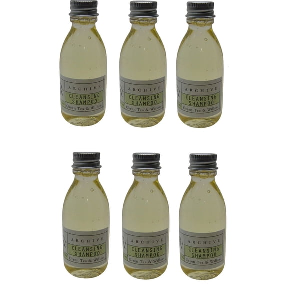 Archive Green Tea & Willow Cleansing Shampoo Lot Of 6 Each 1.5 oz Bottles