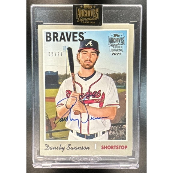 Topps Archives Signature Series Active Player Edition Autographed Dansby Swanson #316 Atlanta Braves MLB Autographed Baseball Trading Card