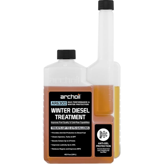 Archoil AR6300 Winter Diesel Treatment - Treats 275 Gallons - Includes Anti-Gel Protection - Additive for All Diesel Vehicles