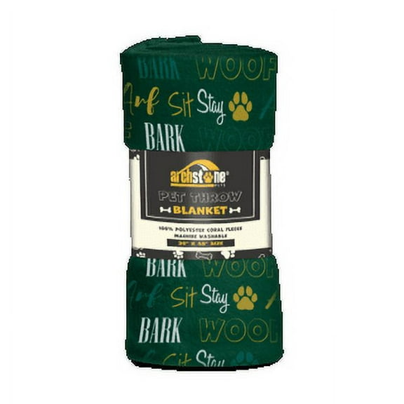 Archstone - Pet Throw Blanket 30 x 40" - Green