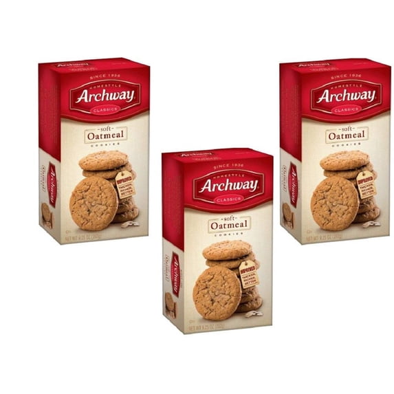 Pack of 3 - Archway Classics Cookies, Soft Oatmeal, 9.5 Oz NEW
