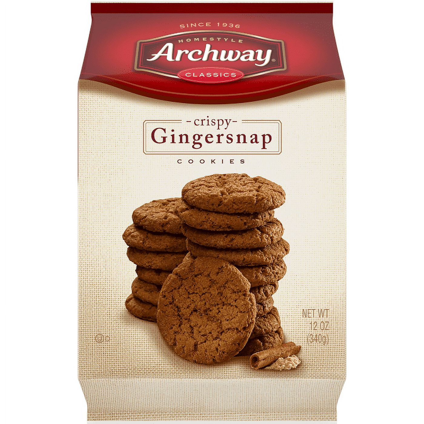 Archway Classics Crispy Gingersnap Cookies, 3-Pack 12 oz. Bag