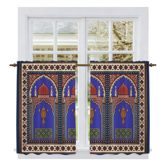 Archway Columns Kitchen Curtains 54 Inch Length, Vintage Ethnic ...