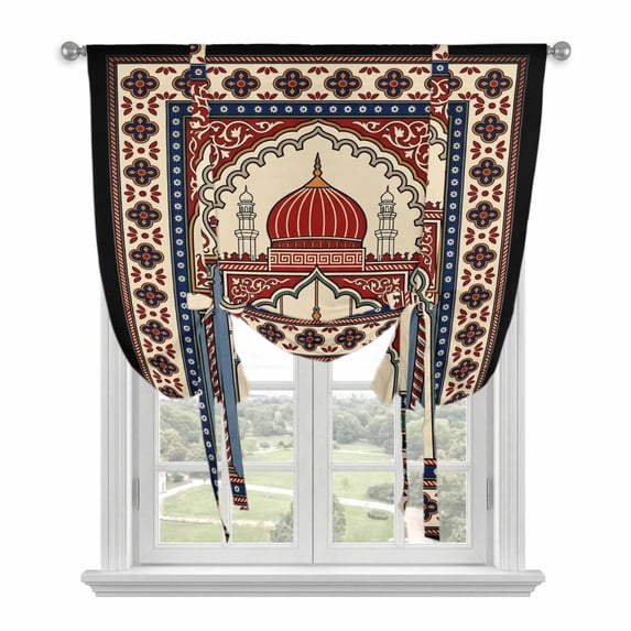 Archway Columns Tie Up Curtains for Windows, Adjustable Balloon Window ...