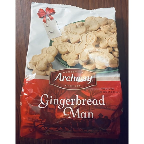 Archway Homestyle Gingerbread Man Christmas Holiday Cookies 10 Oz Bag NEW