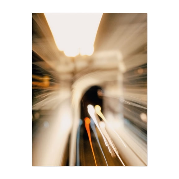 Archway Luminescence - New York Photography Abstract Surrealism Psychedelic Modern Art Neon Sign Industrial Nightlife Unframed Wall Art Print 36 x 48 inches