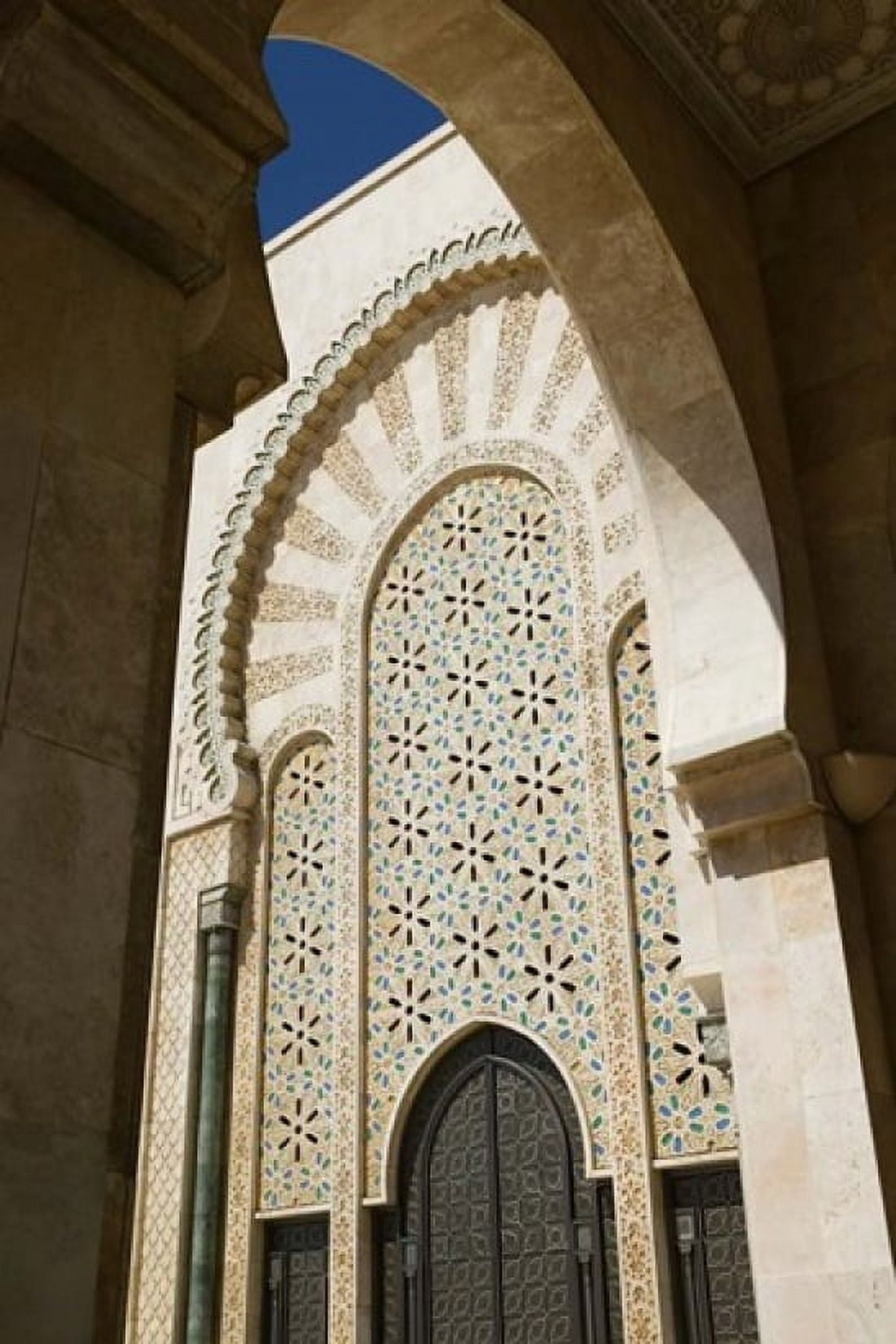 Archway detail Hassan II Mosque Casablance Morocco Canvas Art - Walter Bibikow DanitaDelimont (19 x 28)
