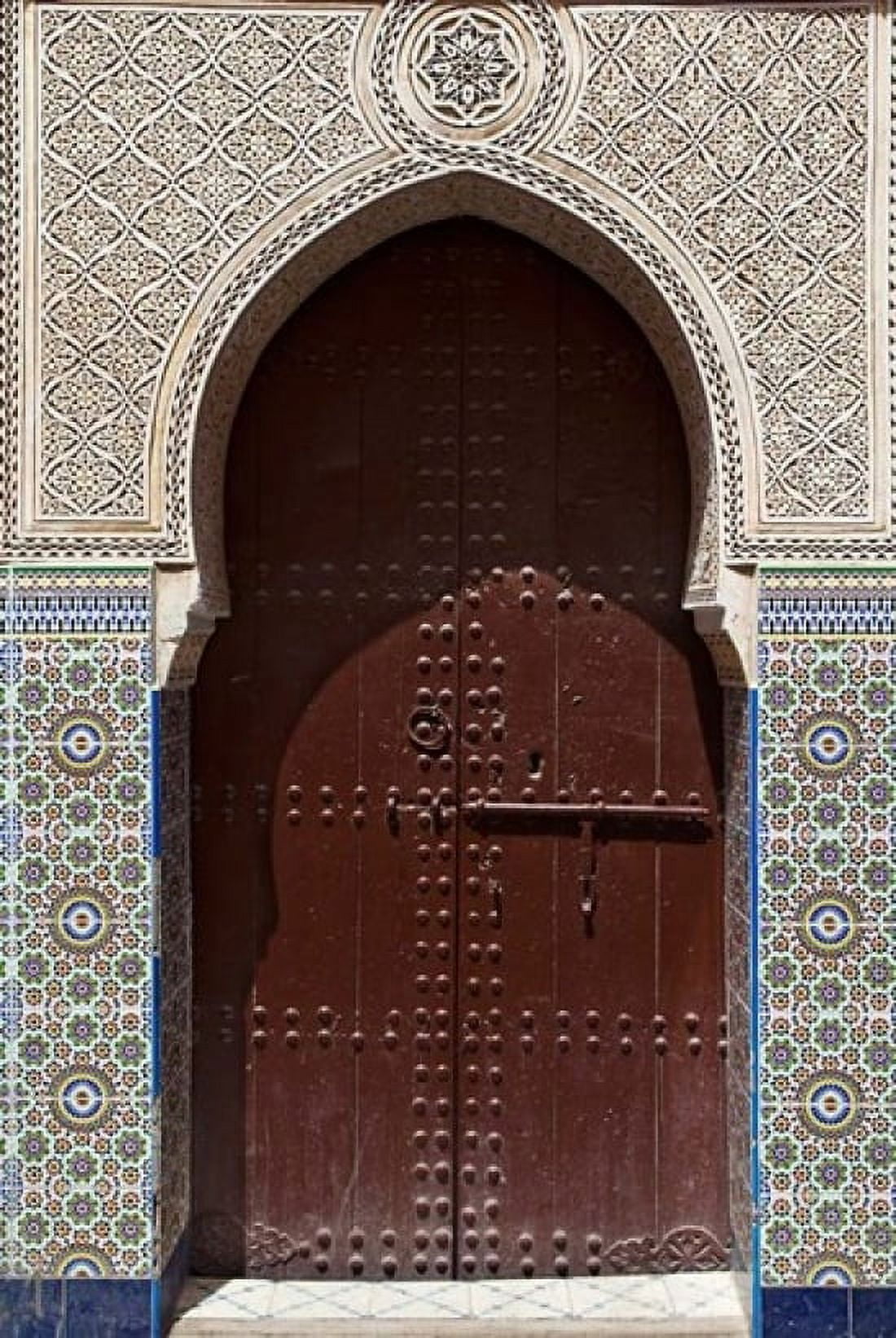 Archway with Door in the Souk Marrakech Morocco Canvas Art - Nico Tondini DanitaDelimont (11 x 17)